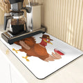 Axyaa Turkey Leaf Kitchen Mat - Non-Slip Absorbent Coasters for Fall Harvest