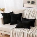 Axyaa Corduroy Throw Pillow Covers 18x18 Inch Square Decorative Cushion for Bed Couch