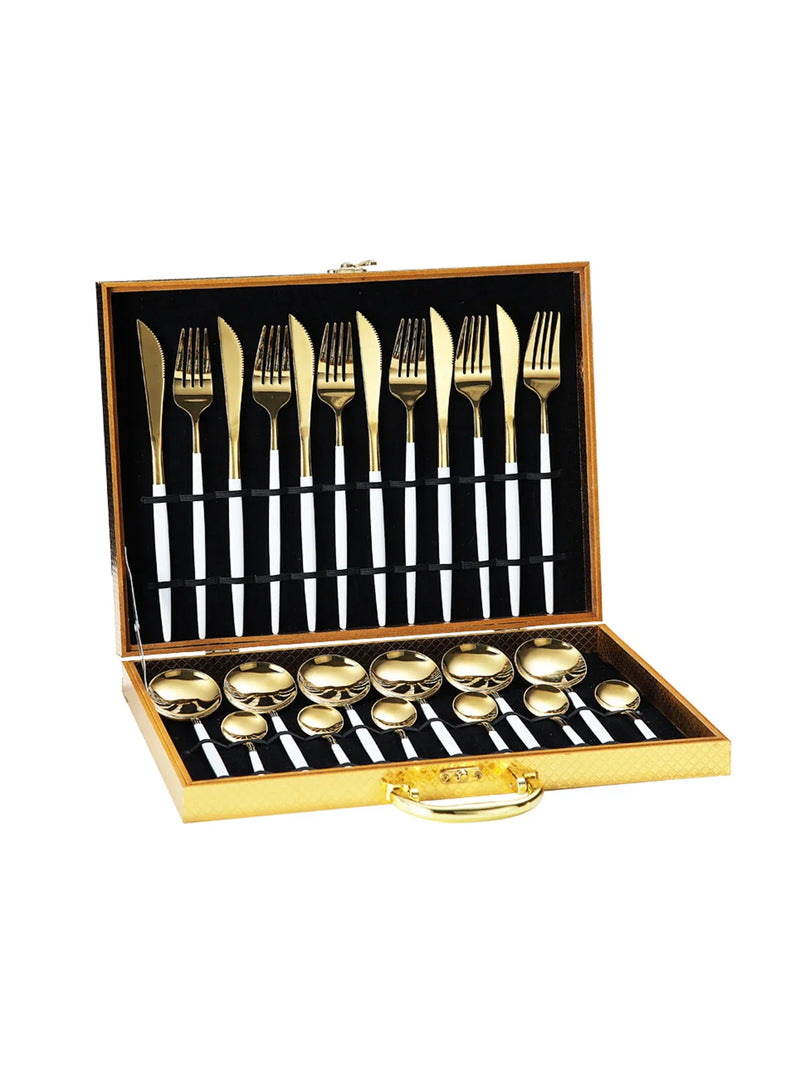 Axyaa Stainless Steel Tableware Set in Elegant Gift Box