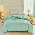 Axyaa Soft Polyester Duvet Cover in White & Grey, Queen Size 220*240cm