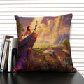 Axyaa Fairy Tale World Oil Painting Cushion Cover for Living Room Sofa