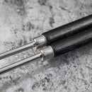 Axyaa Black Stainless Steel Sashimi Chopsticks Set with Japanese Sushi Dishes