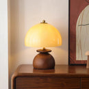 Mushroom Wooden Table Lamps with LED Glass Lampshade for Axyaa Brand