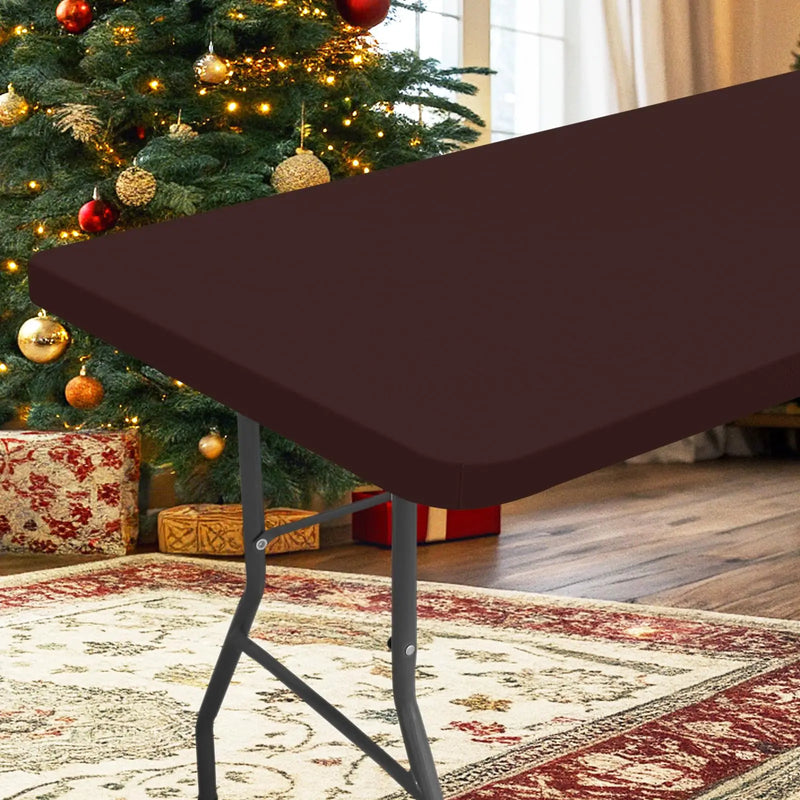 Axyaa Waterproof Elastic Fitted Tablecloth for Camping and Parties