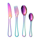 Axyaa 4-Piece Stainless Steel Hollow Handle Western Dinnerware Set