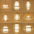 Axyaa Bamboo Woven Chandeliers: Southeast Asian Style LED Lighting for Home Decor