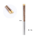 Axyaa Golden Glossy Stainless Steel Korean Chopsticks - Reusable Dinner Tableware