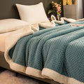 Axyaa Velvet Jacquard Double Layer Blanket Queen Size Warm Plush Bed Throw
