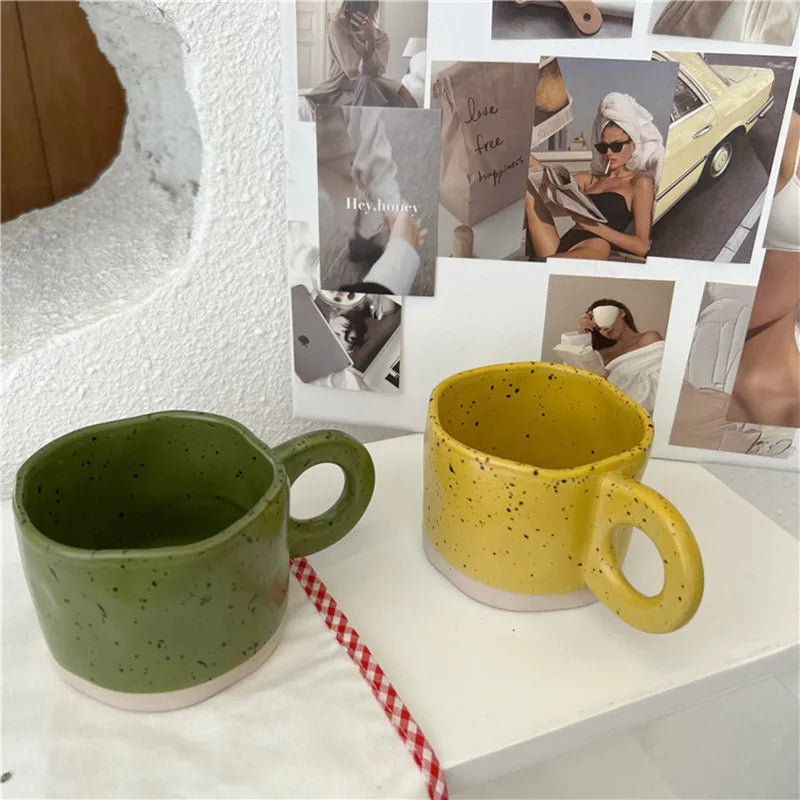 Axya Ceramic Splash Ink Couples Tea Coffee Cup Set