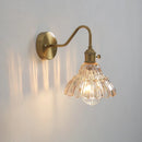Axyaa Brass Glass LED Wall Lamp for Home Decor Lighting