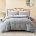 Axyaa Tufted Geometric Duvet Cover Set with Pillowcases - Lightweight Boho Bedding
