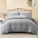 Axyaa Tufted Geometric Duvet Cover Set with Pillowcases - Lightweight Boho Bedding