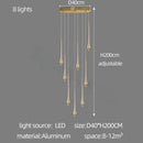 Axyaa Gold Drop Chandelier for Luxury Living Spaces