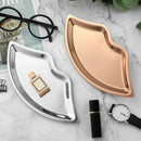 Axyaa Modern Metal Gold Jewelry Tray Ring Organizer Plate Storage Dish