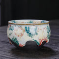 Axyaa Yamagata Ceramic Teacups Set - Handmade Retro Kung Fu Tea Accessories