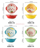 Axyaa Ceramic Double Ear Children's Rice Bowl - Microwave Safe & Cute Design