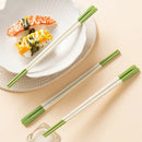 Axyaa Silicone Chopsticks: High Temp Resistant, Steel Core, Mold Resistant, Anti-Slip, Food Grade