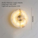 Axyaa Copper Marble Wall Lamp LED Bedroom Light Luxury Atmosphere Lighting