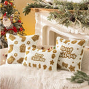 Embroidered Gingerbread Man Boucle Pillow Cover for Axyaa Home Décor