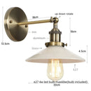 Axyaa White LED Wall Lights Industrial Style Bedside Lamp - Plug InaddAll