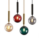 Axyaa Glass Ball Pendant Light: Modern Kitchen Dining Room Lamp Fixture