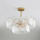 Axyaa Shell Glass LED Chandelier - Modern Creative Lighting Fixture for Home and Restaurant