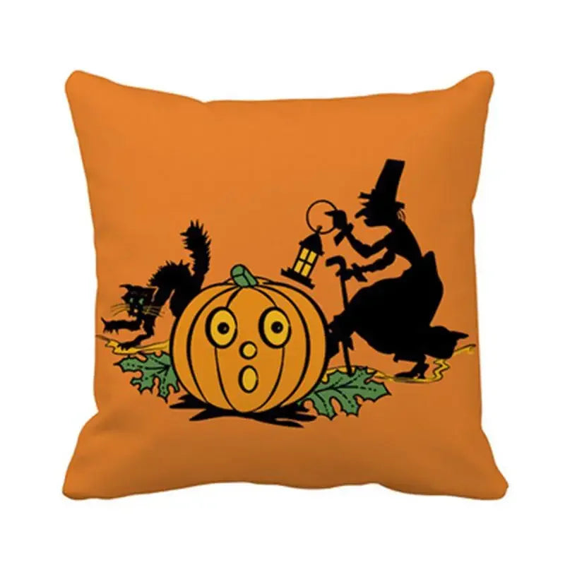 Halloween Cartoon Pumpkin Bat Ghost Pillowcase for Axyaa Home Decoration