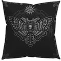 Axyaa Moth & Occult Symbols Pattern Pillow Cover for Sofa, Bedroom, Car