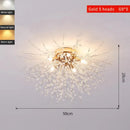 Axyaa Crystal Chandelier Bird Nest LED Ceiling Light for Modern Bedroom Interior