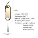 Axyaa All Copper Wall Lamp Glass Lamp for Living Room Bedroom Restaurant TV Background