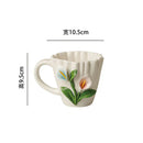 Axyaa Lily of The Valley 3D Relief Couple Coffee Cup Home Mug