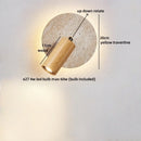 Axyaa LED Wall Lamp Yellow Travertine Modern Nordic Bathroom Lights