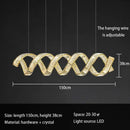 Axyaa LED Chandelier: Modern Luxe Pendant for Home, Office, or Dining Room