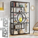 Axyaa 5-Tier Industrial Bookcase Etagere: Freestanding Tall Bookshelves Display Shelf