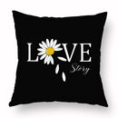 Axyaa Yellow Daisy Peach Skin Pillowcase