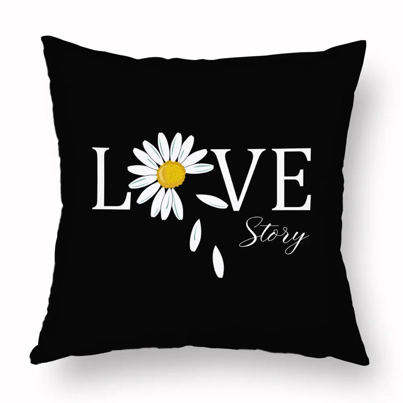 Axyaa Yellow Daisy Peach Skin Pillowcase