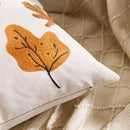 Axyaa Embroidered Maple Leaf Throw Pillowcases in 30x50/45x45cm Sizes