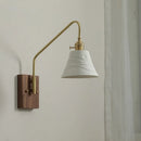 Axyaa Modern Copper Ceramic LED Wall Lamps for Bedroom Living Room Bar