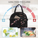 Axyaa Sakura Cherry Blossoms Insulated Lunch Bag: Reusable Thermal Cooler for Work, School, Picnic
