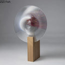 Axyaa Reflecting Prism Vase with Artificial Flowers for Room Decor