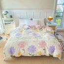 Axyaa Striped Cotton Duvet Cover for Queen/King Size Double Bed - Single Bed Kids Cover