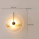 Axyaa Round LED Alabaster Wall Lamp for Bedroom and Living Room
