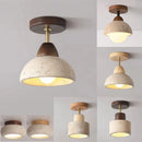 Axyaa Yellow Travertine LED Ceiling Lamp for Elegant Indoor Spaces