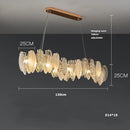 Axyaa Art Deco Glass LED Pendant Light - Dimmable Designer Suspension Luminaire