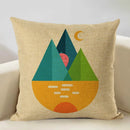 Axyaa Animal Linen Cushion Cover - Decorative Sofa Pillow - Home Decor - 45x45CM