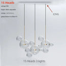 Axyaa Glass Bubble Ball LED Pendant Chandelier for Kid Room and Kitchen Island