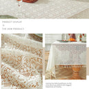 Modern Beige Lace Tablecloth by Axyaa for Stylish Living Room Décor