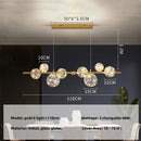 Axyaa Modern Dimmable Metal Pendant Lights with Glass Globe for Dining Room