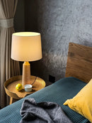 Axyaa Black Wood Solid Wood Table Lamp Minimalist Home Decor Luxury Wooden Lamp