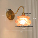 Axyaa Vintage Loft LED Wall Sconce Pink Glass Stair Light Fixtures